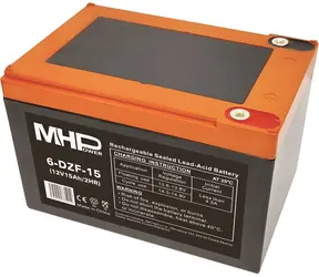 Carspa MHPower 6-DZF-15 / Gelový akumulátor / VRLA GEL / 12V/15Ah / Deep Cycle / Terminál D1-M5