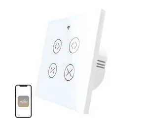 MOES WRS-EUC2-WH-MS / Chytrý spínač rolet / Wi-Fi / RF433 / 2 kanály