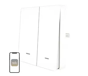 MOES ZS-B-EU2 bílá / Chytrý vypínač / 2 kanály / ZigBee 3.0 / Bez nulového vodiče