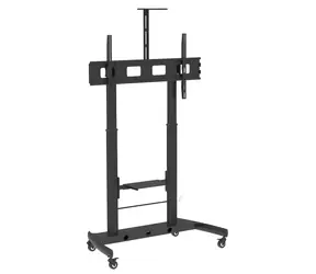Techly ICA-TR45 černá / Mobilní stojan pro TV / 52-110" / nosnost 120 kg / VESA 1000x600 / 2 police