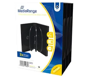 MediaRange DVD obal pro 8 disků černá / DVD obal / 27 mm / plast / 3 ks