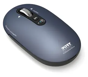 PORT CONNECT Pure MAC modrá / Bezdrátová nabíjecí myš / Bluetooth / FreeWheel / 3200 DPI