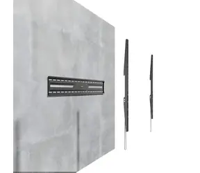 Nástěnný držák TV bez regulace černá / Držák TV / fixní / 43-100” / VESA max. 900x600 mm / nosnost 75 kg