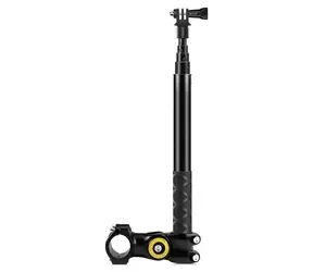 Puluz PU817 černá / Držák na řídítka se selfie tyčí / pro akční kamery / tyč 27,9–113,5 cm / řídítka 2,9–3,5 cm