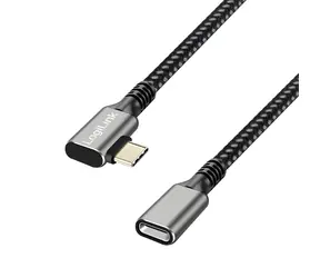 Kabel USB-C (M) - USB-C (F) černá (CUA0111) / Kabel / USB 3.2 Gen 2 / 10 Gbit/s / PD / 1 m