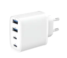 GaN nabíječka 40W LCD bílá / Nabíječka / 40W / 3x USB-C / 1x USB-A