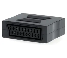 Nedis SCART adaptér černá / Redukce / SCART zásuvka - SCART zásuvka / poniklovaný / přímý