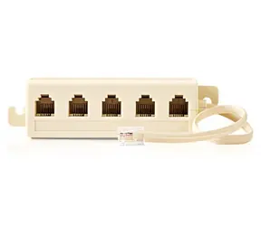 Nedis telefonní rozbočovač slonová kost / Rozbočovač / RJ11 - 5x RJ11 / 0,2 m