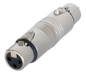 Neutrik XLR adaptér stříbrná / XLR 3kolíková zásuvka / XLR 3kolíková zásuvka / poniklovaný