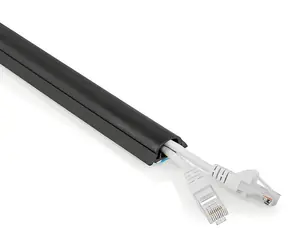 Nedis Kabelový kanál černá (CMDT3312BK1000) / Kabelový kanál / Max. tloušťka kabelu 12 mm / PVC / 1 ks