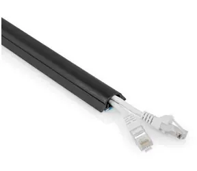 Nedis Kabelový kanál černá / Kabelový kanál / Max. tloušťka kabelu 12 mm / PVC / 1 ks