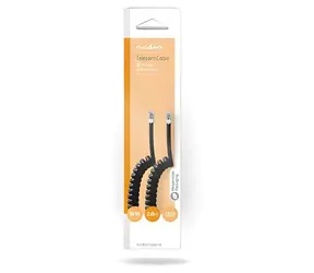 Nedis Telefonní kabel RJ10 - RJ10 černá / Telefonní kabel / kroucený / 2 m / Box