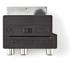 Nedis SCART adaptér černá (CVGB31902BK) / Redukce / SCART zástrčka - S-Video/3x RCA zásuvka