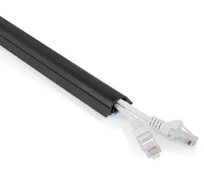 Nedis Kabelový kanál max. tloušťka kabelu 12 mm černá / Kabelový kanál / PVC / 1 ks