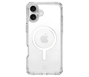itSkins HYBRID_R čirá / Kryt / Apple iPhone 16 / MagSafe / Odolnost pádu 3 m