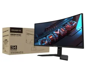 34" GIGABYTE GS34WQC A černá / Monitor / VA / WQHD 3440x1440 / 120Hz / HDR10 / 2x HDMI + DP