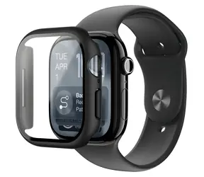 AmazingThing Radix Glass Case pro Apple Watch Series 11 42mm černá / Ochranný kryt / Tvrzené sklo