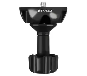 Puluz Adaptér 75 mm z plochého na kulový úchyt / Adaptér / pro fluidní hlavu / závit 3/8" a 1/4" / kov
