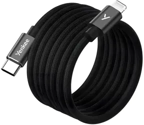YENKEE YCU MAGNETIC 01 černá / Kabel USB-C/Lightning / MFi / 1,5 m / 480 Mb/s
