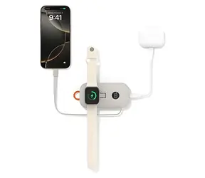 Belkin BOOST CHARGE PRO písečná / Powerbanka / 10000 mAh / bezdrátové nabíjení pro Apple Watch / USB-C