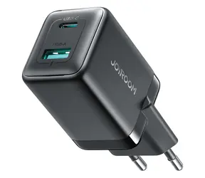 Joyroom JR-TG8 černá / Síťová nabíječka / USB-C + USB-A / GaN / 45W