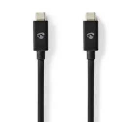Nedis USB4 Gen 2x2 černá (CCGL66020BK20) / Kabel USB-C - USB-C / 240 W / 8K 60Hz / 20 Gbps / 2 m