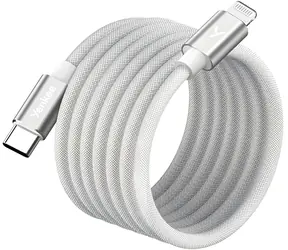 YENKEE YCU MAGNETIC 01 bílá / Kabel USB-C/Lightning / MFi / 1,5 m / 480 Mb/s