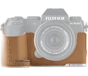 PGYTECH Leather Camera Case hnědá / Pouzdro / Fujifilm X-S20 / Kůže