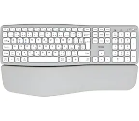 YENKEE YKB 2100 CSGY WL SWIFT šedá / Bezdrátová klávesnice / Ergonomická / 2.4 GHz + Bluetooth 5.0 / USB-C