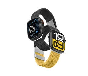 AmazingThing Blend Band žluto-černá/černá / Řemínek pro Apple Watch / 45/46/49 mm / 2 ks