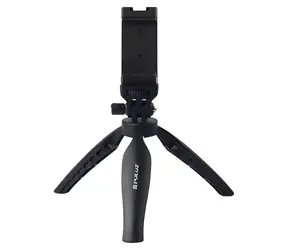 Puluz Stolní stativ pro smartphone černá / Stativ / závit 1/4” / šířka telefonu 7,5–8,5 cm