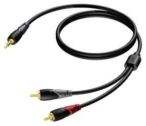 Procab CLA711/3 / Audio kabel / Jack 3,5 mm (M) - 2x RCA (M) / Stereo / 3 m