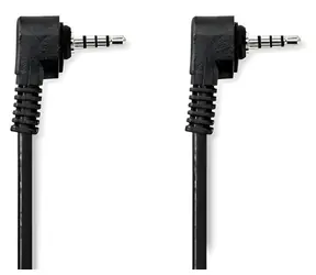 Nedis audio video kabel jack 3,5 mm - jack 3,5 mm černý / Audio video kabel / poniklované konektory / 2 m