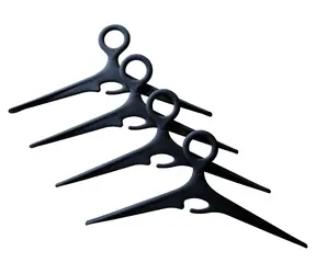 Caimi Brevetti Ometto 1538/4 černá / Ramínko na šaty / High-Tech polymer / 4 ks