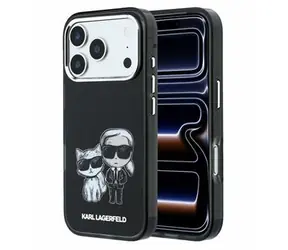 Karl Lagerfeld PU Semi Wrap Smooth Sketch Bodies iPhone 18 Pro černá / Zadní kryt / MagSafe / Apple iPhone 18 Pro
