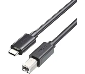 Unitek USB tiskový kabel černá / Kabel / USB-C - USB-B 2.0 / 1 m