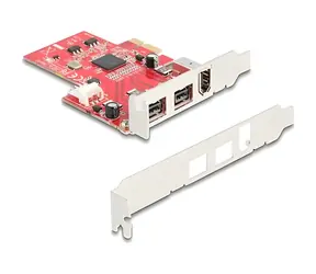 Delock PCIe karta 2x FireWire 800 + 1x FireWire 400 / Řadič / PCI Express x1 / 9-pin + 6-pin