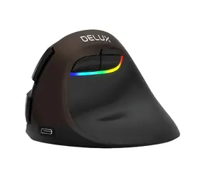 DELUX M618Mini zlatá / Myš / Vertikální / Bluetooth / 2,4 GHz / RGB