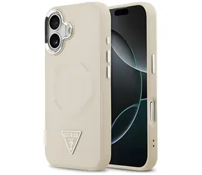 Guess Triangle Logo MagSafe pro iPhone 17 béžová / Zadní kryt / MagSafe