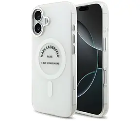 Karl Lagerfeld IML Karl RSG Logo MagSafe transparentní / Zadní kryt / pro iPhone 17