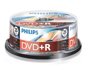 Philips DVD+R 4,7GB 16x / Médium DVD / 25 ks / Spindl