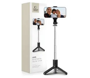 Tech-Protect L02S černá / Selfie tyč / Bluetooth / Stativ / 72 cm