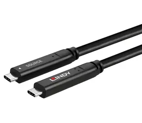 Lindy USB-C - USB-C 10 m černá / Kabel / 5 Gbit/s / DisplayPort 4K / USB-C PD 20V