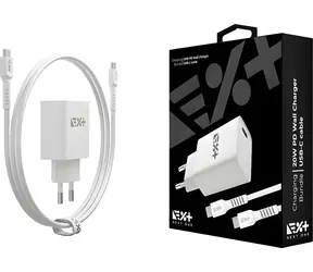 NEXT ONE Síťová nabíječka s kabelem USB-C bílá / Nabíječka / 1x USB-C / 20W / PD