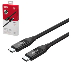 Unitek C14100BK černá / Kabel USB-C / USB-C (M) - USB-C (M) / 0,8 m