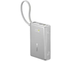 Baseus PicoGo 10000mAh 45W titanová / Powerbanka / Digitální displej / Vestavěný kabel USB-C