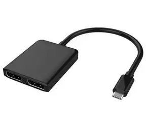 PremiumCord MST adaptér USB-C - 2x DisplayPort / Adaptér / 8K 60Hz / 4K 60Hz / rozšíření a zrcadlení obrazu