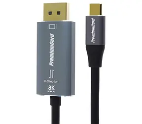 PremiumCord / Kabel USB-C na DisplayPort DP1.4 obousměrný / 8K 60 Hz a 4K 120 Hz / 2 m