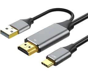 PremiumCord HDMI 2.0 - USB-C kabel Aluminium 2m / Kabel / 4K 60Hz / 1080p