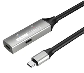PremiumCord USB-C repeater a prodlužovací kabel M/F 5m / Prodlužovací kabel / USB-C / 5Gbps / Aluminium
